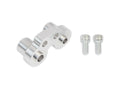 Holley 199-202 Line Adapter Manifold for SD7 A/C Compressors, 2 Port Aluminum, Natural Finish