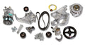 Holley 20-137 Pulley Kit for GM LS Engines, 6-Rib Serpentine, Aluminum, Natural Finish
