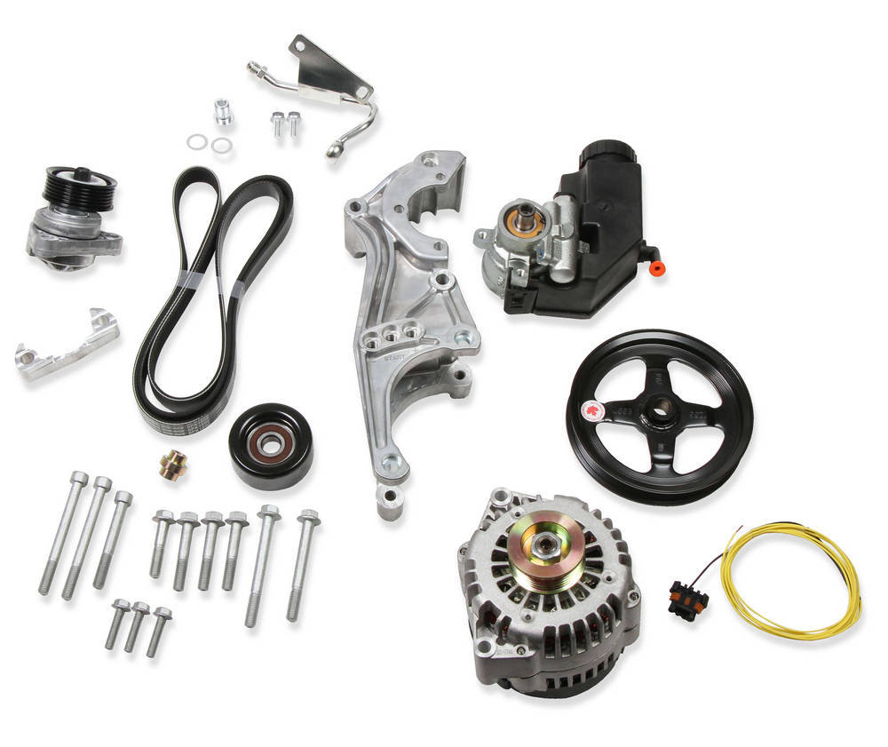 Holley 20-156 Low LS Drive System Kit with Alternator and Power Steering Pump for GM LS-Series Engines