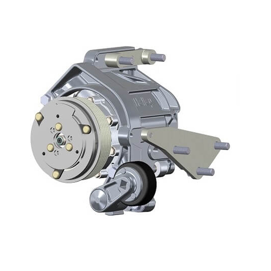 Holley 20-160 Low LS Drive System Kit with SD7 Air Conditioning Compressor, Passenger Side Mount, Aluminum
