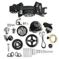 Holley 20-186BK Mid Mount Accessory System for GM LS Engines with 6-Rib Serpentine Pulley Kit in Black
