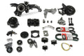Holley 20-220BK Premium Mid-Mount Accessory Drive System for GM LT1 and LT4 Gen V Engines, 6-Rib Serpentine Pulley Kit in Black Steel Finish