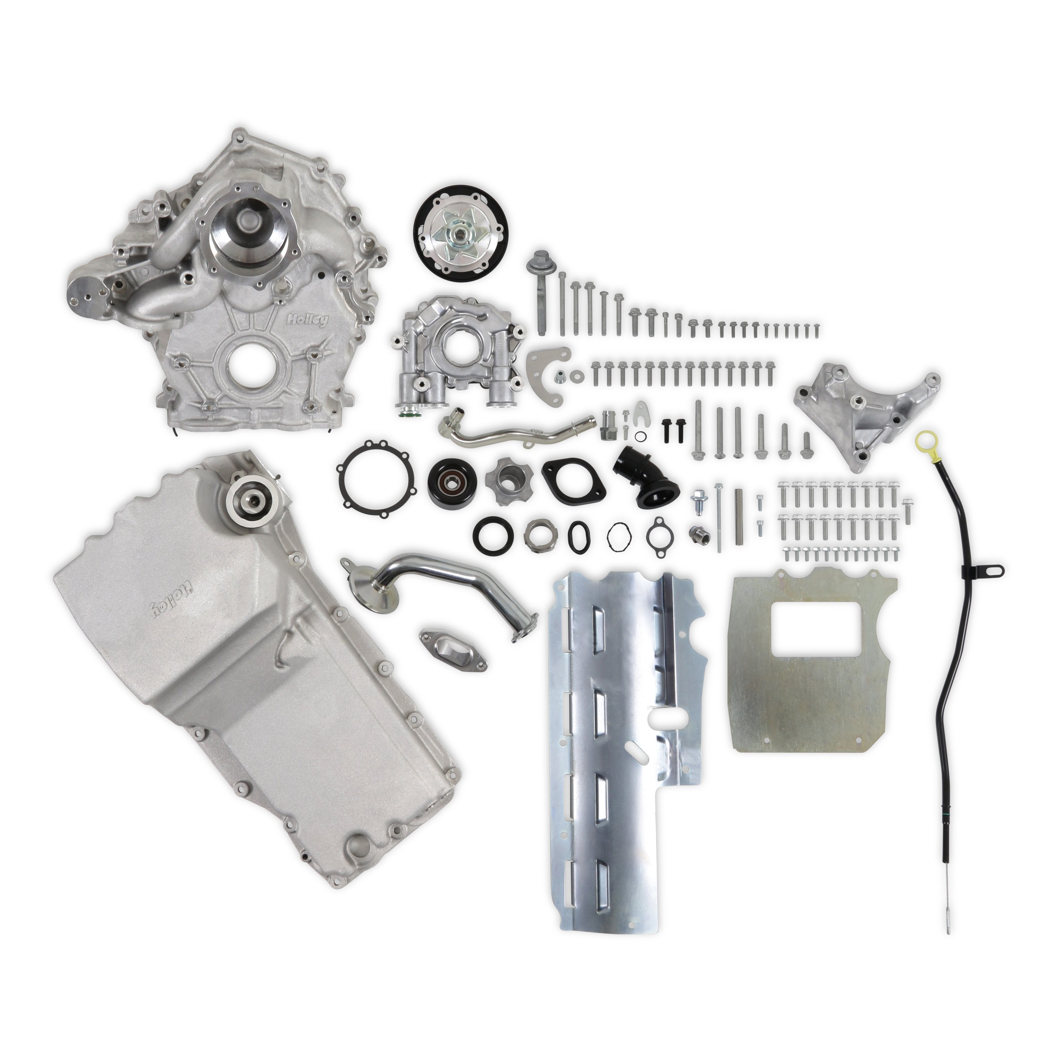 Holley 20-320 High Mount Accessory Drive Kit for Ford 7.3L Godzilla with 6-Rib Serpentine Pulley System
