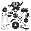 Holley 20-370BK Mid-Mount Accessory Drive System for Small Block Ford, 6-Rib Serpentine Belt, Steel with Black Powder Coat Finish