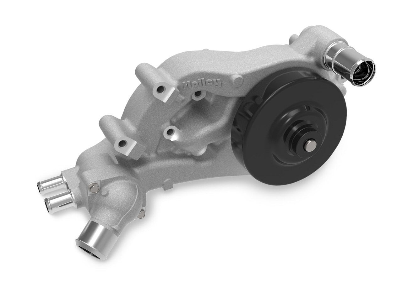 Holley GM LS Series Water Pump with Forward Facing Inlet, Aluminum, Natural Finish