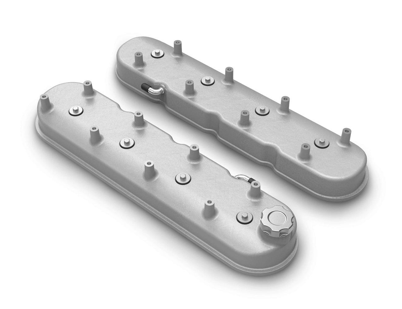 Holley GM LS-Series Tall Valve Cover Set 241-110 with Baffled Design and Coil Mounting Bosses
