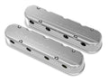 Holley GM LS Valve Cover Set 241-176 with Tall Height, Polished Cast Aluminum, Stainless Hardware, and Chevrolet Script