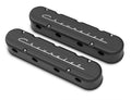 Holley Valve Cover Set for GM LS Series with Stock Height and Satin Black Finish