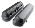 Holley 241-187 Aluminum Valve Cover Set for GM LS Series with Black Finish, Tall Baffled Design, 2-Piece Pair