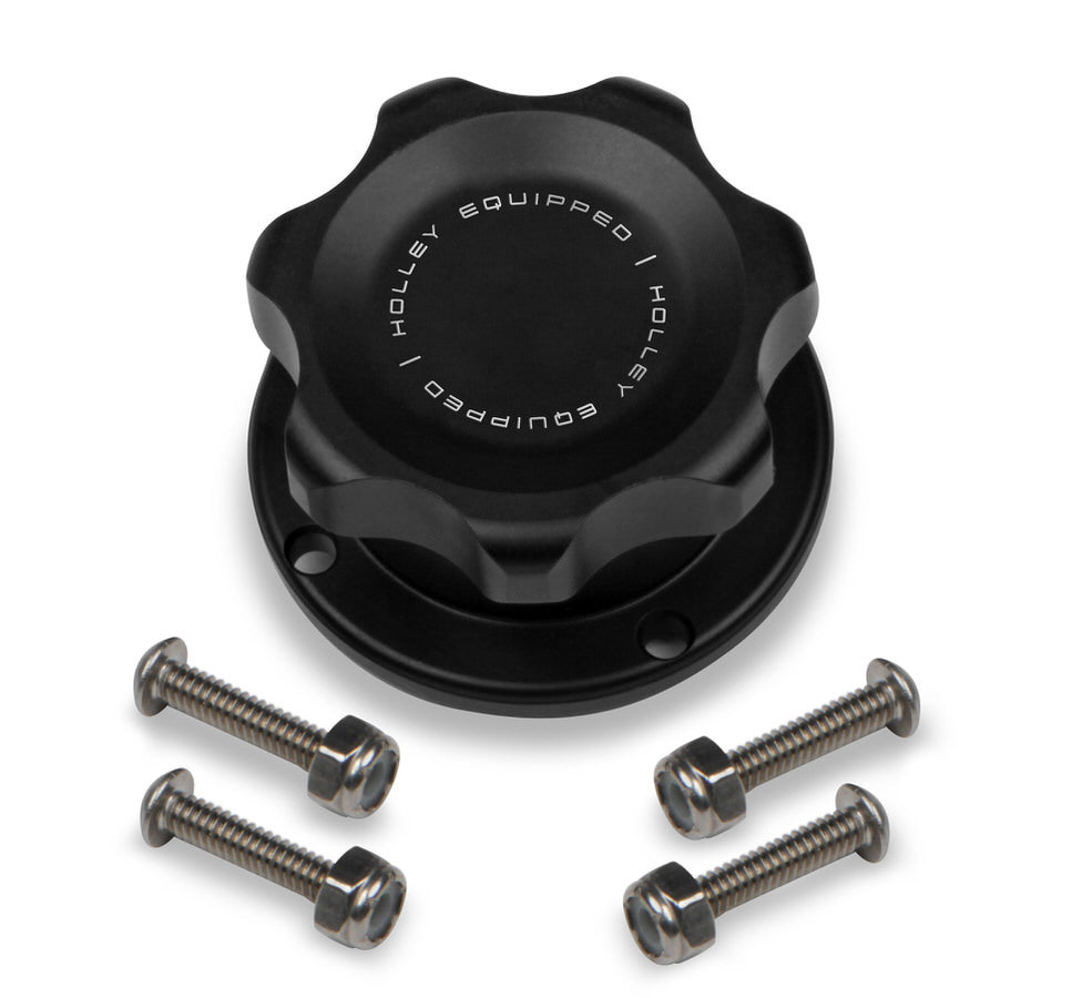 Holley 241-230 Fuel Cell Filler Cap Assembly with 4-Bolt Flange and Raised Cell Mount