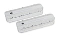 Holley 241-278 GM Track Series Tall Baffled Valve Cover for Big Block Chevy with Breather Hole and Hardware, Fabricated Aluminum, Silver