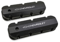 Holley 241-281 BBC Billet Rail Fabricated Aluminum Valve Covers with Breather Hole and Hardware Included
