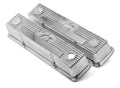 Holley 241-82 Small Block Chevy M/T Tall Finned Valve Cover Set with Polished Aluminum Finish