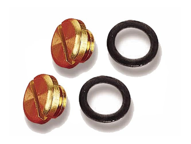 Holley 26-13 Fuel Bowl Sight Screw Pair with Brass Gasket for Holley Carburetors