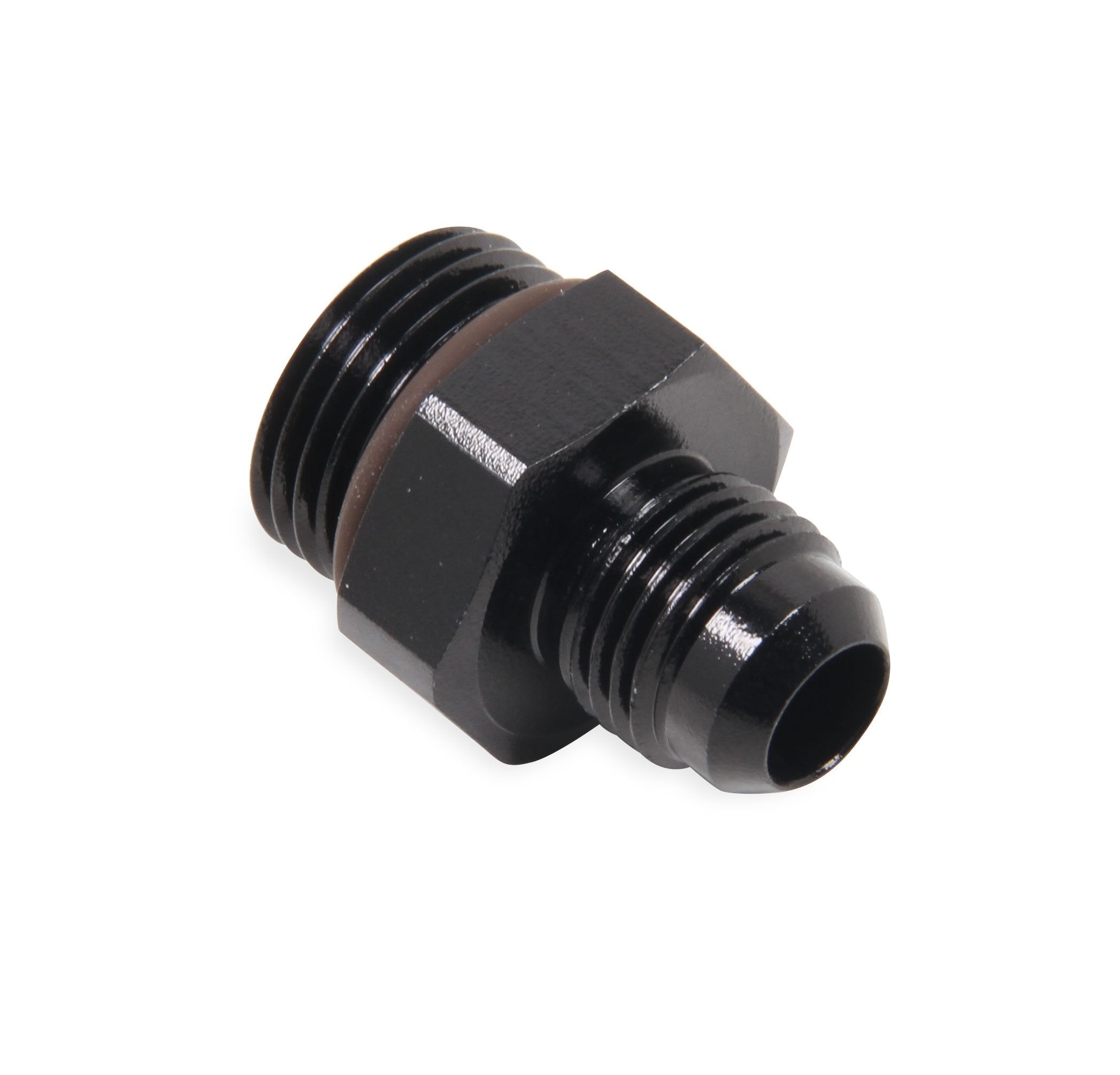 Holley 26-157 6AN Male to 8AN Male O-Ring Adapter Fitting, Aluminum Black Anodized