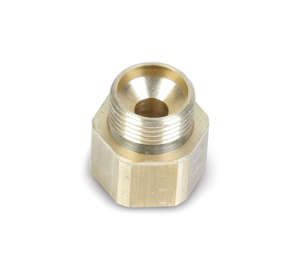 Holley 26-71 Fuel Bowl Fitting Brass Adapter Straight 1/2-20 Inverted Flare Female to 9/16-24 Inverted Flare Male