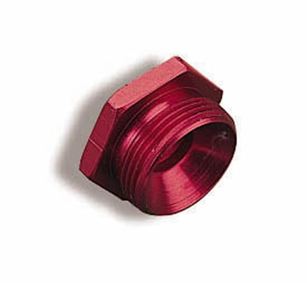 Holley Fuel Bowl Inlet Plug 26-76 7/8-20 Hex Aluminum Red Anodized