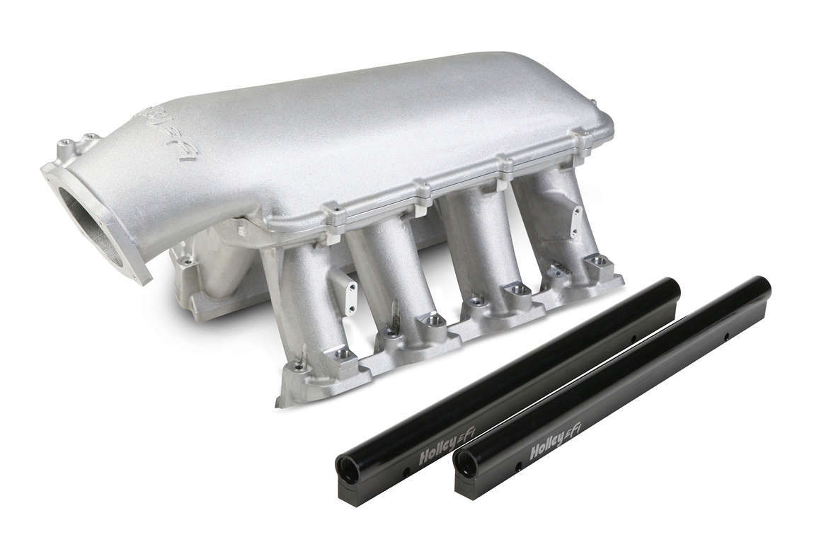 Holley GM LS Hi-Ram Intake System EFI 105mm LS7 with Fuel Rails and Rectangle Port Aluminum Finish