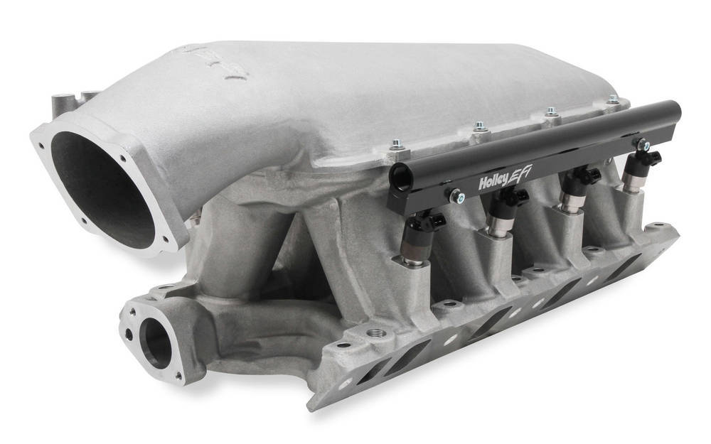 Holley 300-242 105mm EFI Hi Ram Intake Manifold for Small Block Ford 351W with Tunnel Ram Design and Fuel Rails Included