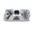 Holley 300-25 SB Chevy Strip Dominator Intake Manifold, Single Plane, Aluminum, Square Bore, Natural Finish