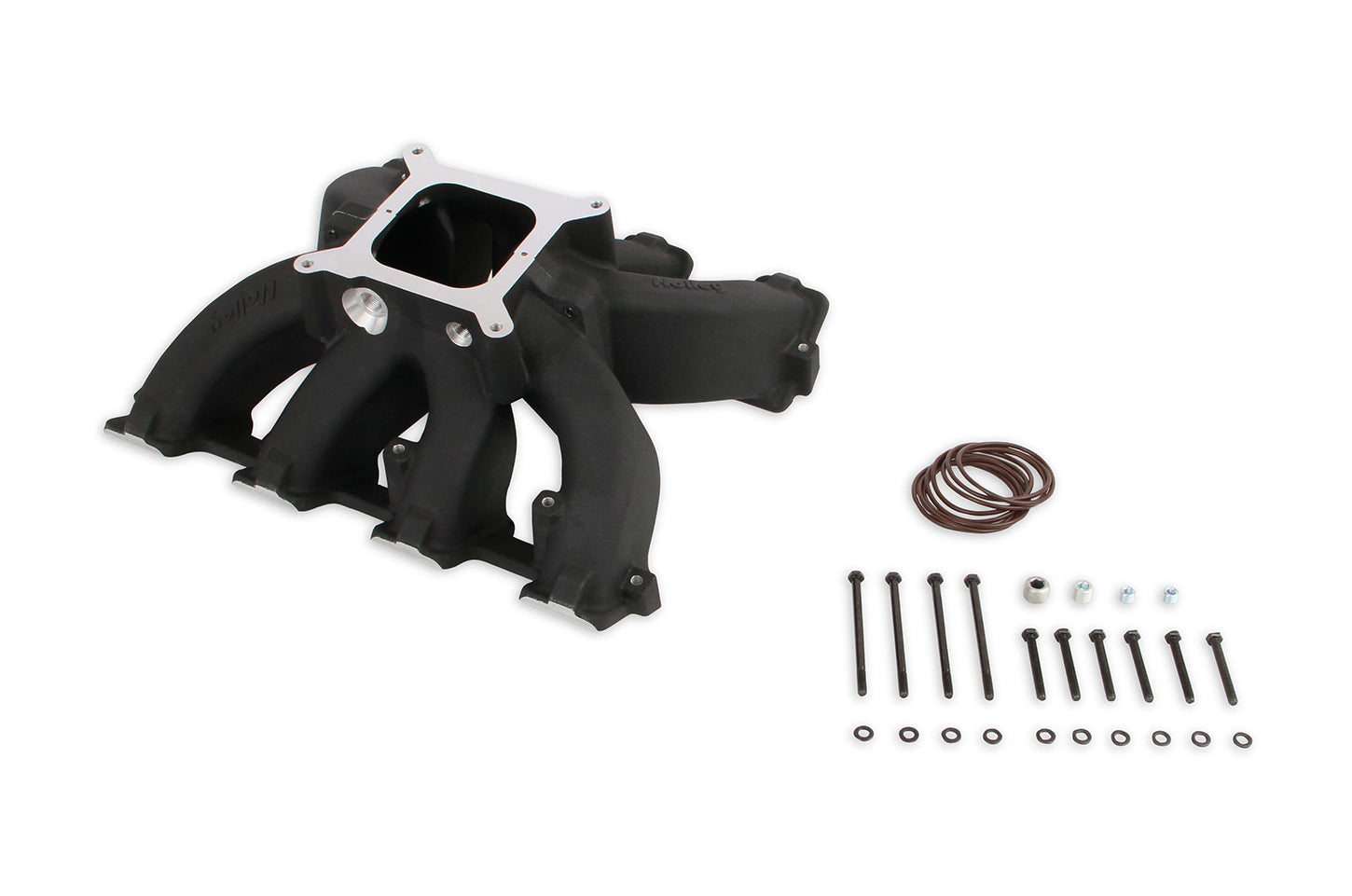 Holley 300-291BK Intake Manifold for GM LS3 and L92 Engines, Single-Plane Aluminum Square Bore, Black Ceramic Finish