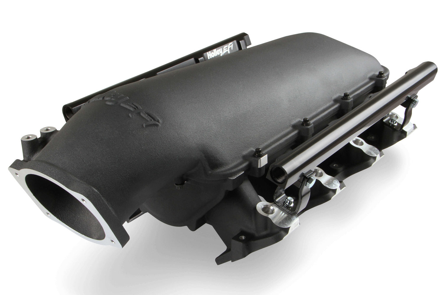 Holley LS3 Low Ram Intake Kit for LS3 Engines with Single Injector Top Feed Aluminum Black Powder Coat