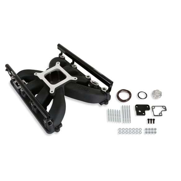 Holley 300-930BK Gen-3 Hemi EFI Intake Manifold Kit with Black Powder Coat Aluminum