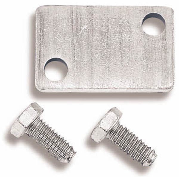 Holley 301-20 Choke Block-Off Plate for Small Block Chevy Aluminum, Natural Finish