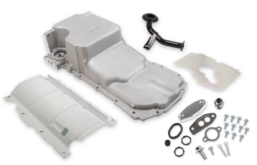 Holley GM Gen V LT Oil Pan Swap Kit with Rear Sump and Aluminum Construction