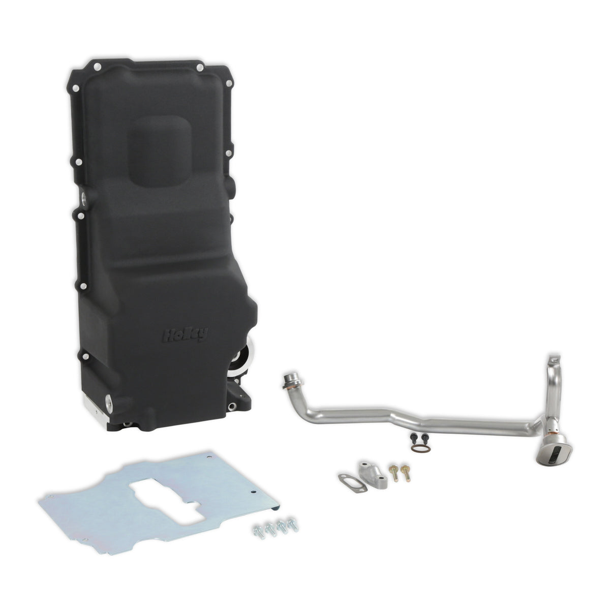 Holley 302-3BK Retro Fit Oil Pan for GM LS Series Engines, Rear Sump, Black Powder Coat, 5.6 Quart Capacity