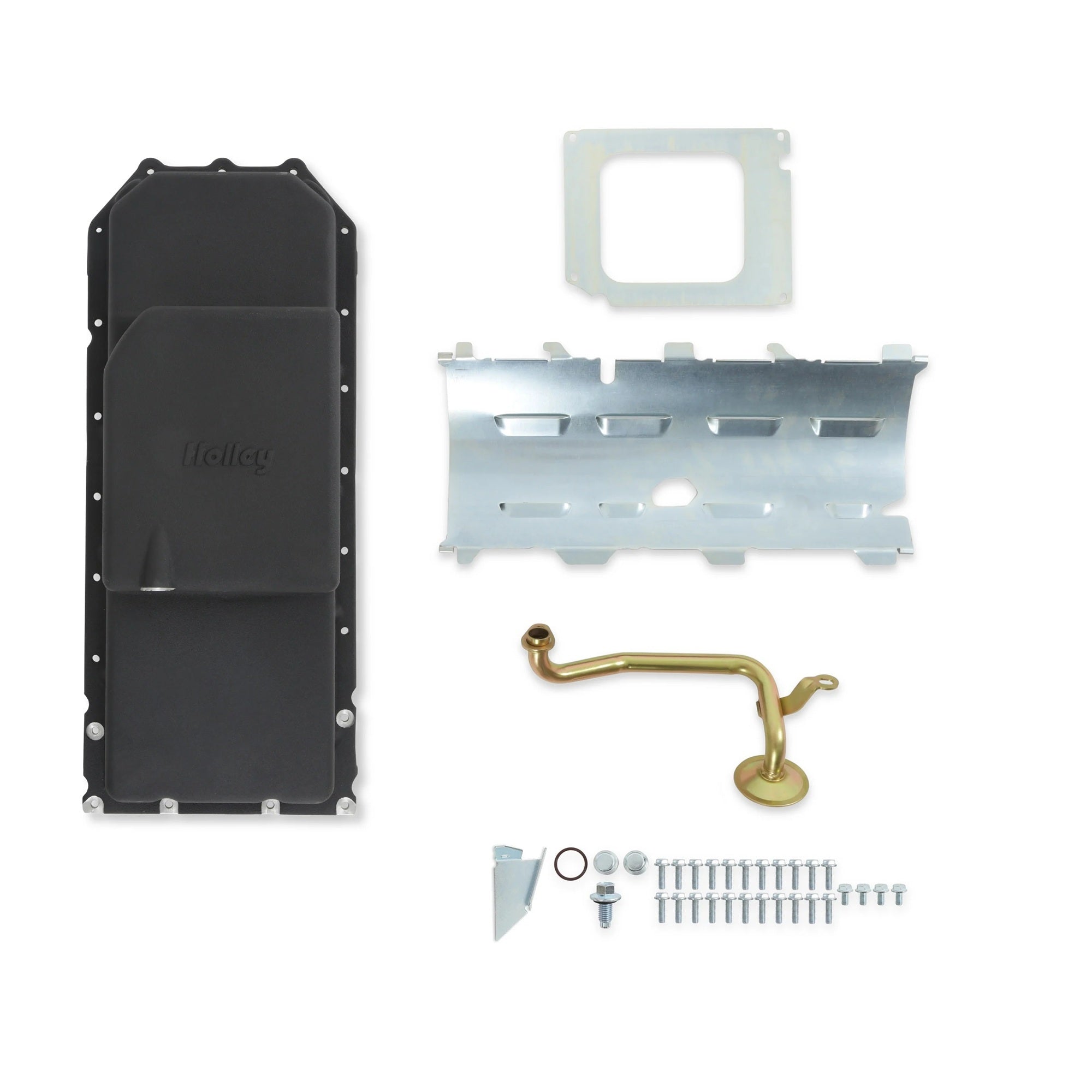 Holley 302-61BK Gen III Hemi Oil Pan Swap Kit - Mid Sump VVT, 6 Quart Capacity, Aluminum, Black Powder Coat