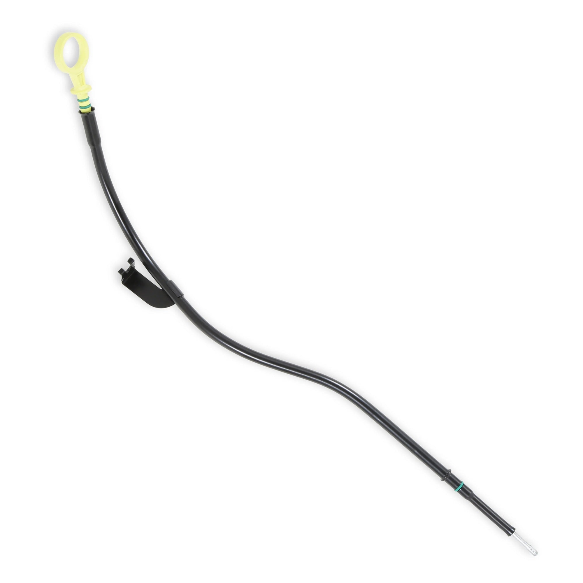 Holley 302-74 Engine Oil Dipstick for Mopar Gen III Hemi Oil Pans, Braided Steel, Black Powder Coat