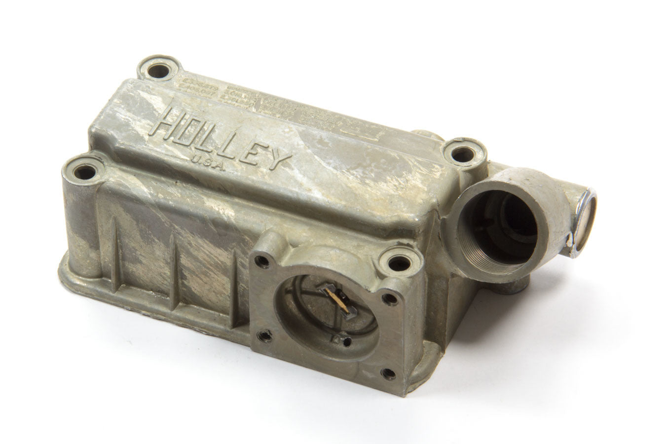 Holley 34R10935AQ Marine Fuel Bowl for Holley 2300 Carburetors, Primary Side Hung, Zinc with Gold Chromate Finish