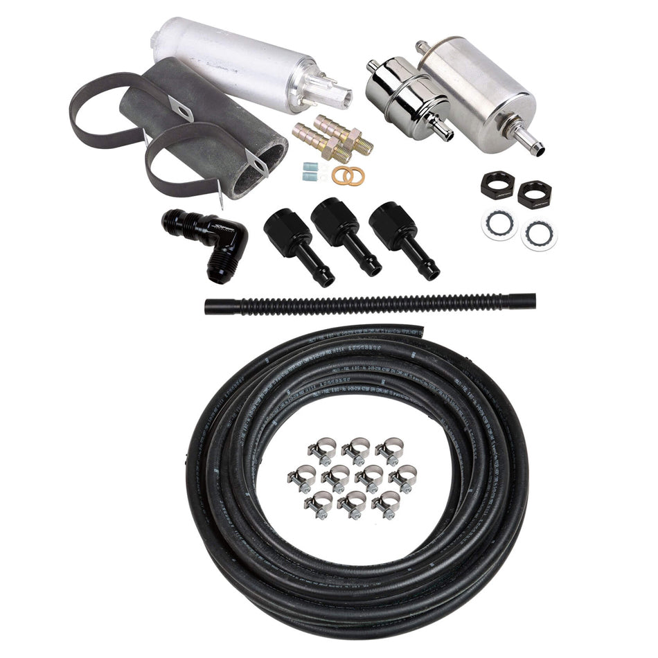 Holley 526-5 EFI Fuel System Kit with Vapor Guard Fuel Hose, 6 AN Black and Silver