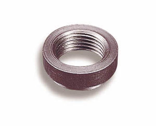 Holley 534-49 Oxygen Sensor Weld Ring, 18 mm x 1.50 Female Thread, Steel, Natural Finish
