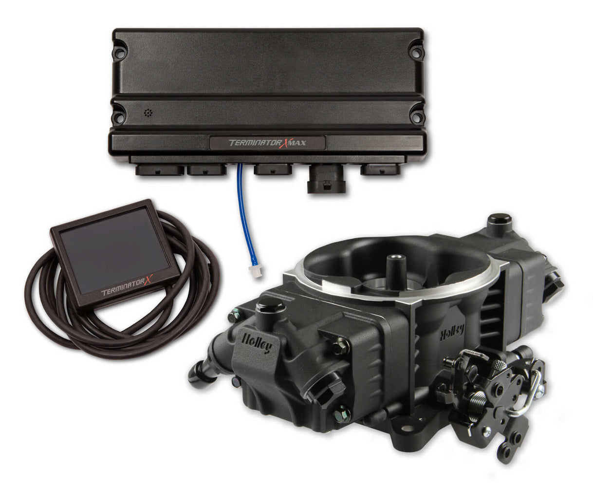 Holley 550-1012 Terminator X MAX Stealth EFI Control Module and Throttle Body Kit for 4150 Square Bore Intake Systems