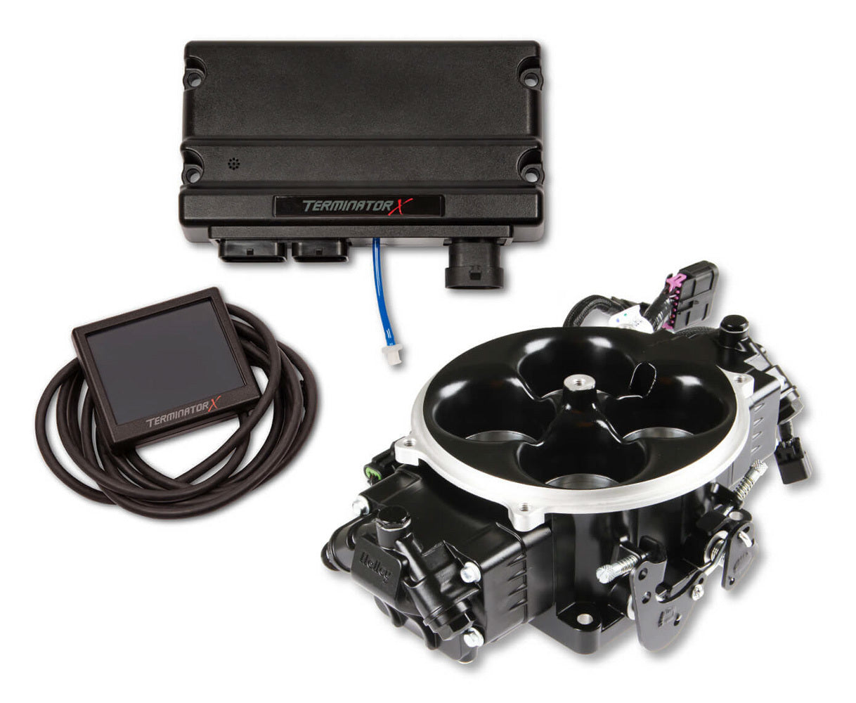 Holley 550-1071 Terminator X Stealth Fuel Injection Kit with Throttle Body and Power Module