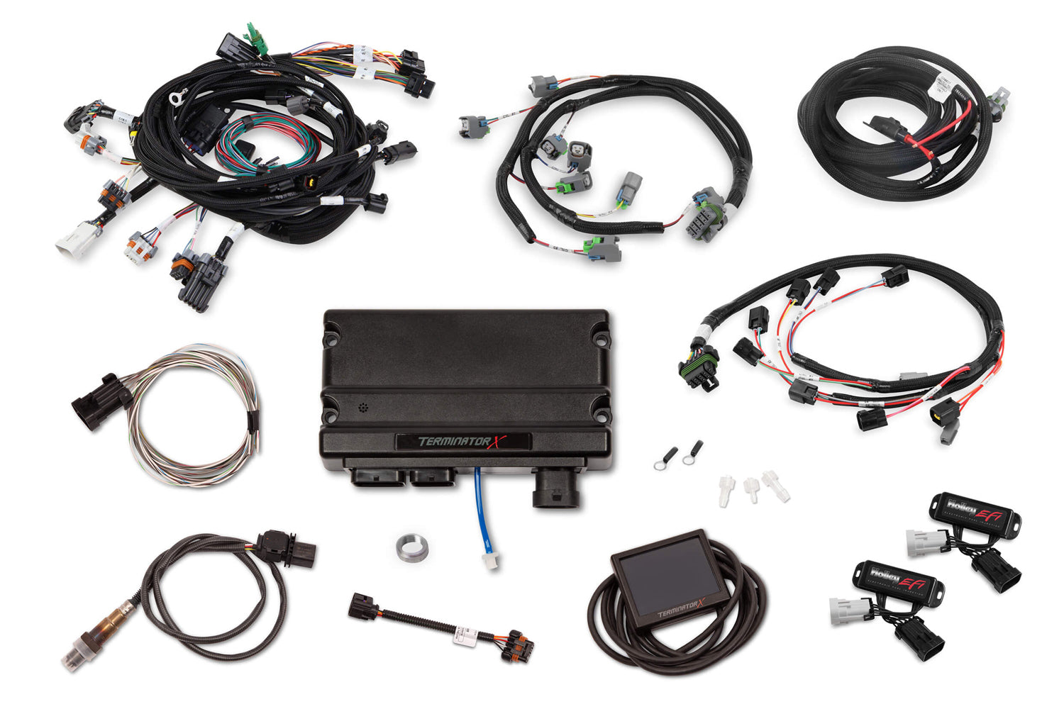 Holley 550-1219 Terminator X MPFI Kit for Ford Modular V8 Engines with 3.5-Inch Touchscreen Display
