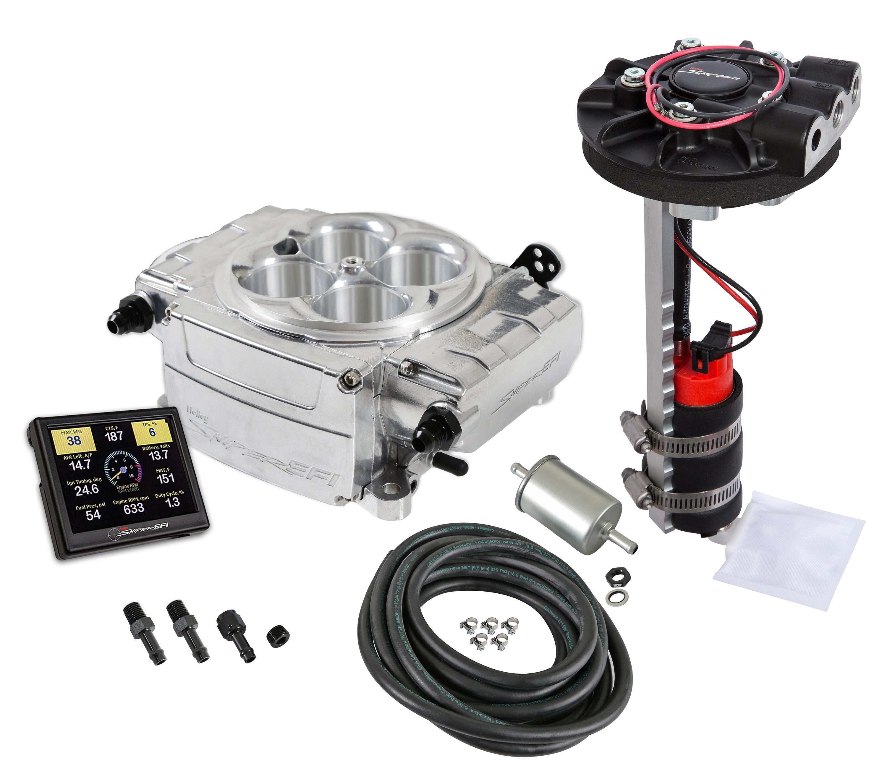 Holley 550-510-3XR Sniper 2 EFI Throttle Body Kit with Square Bore Aluminum Finish