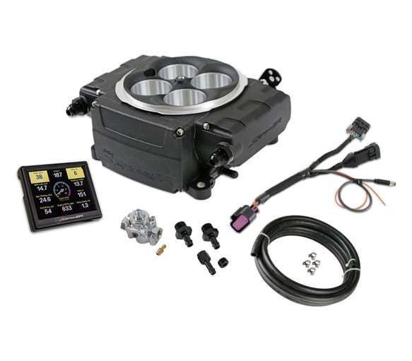 Holley 550-511-3AE Sniper 2 EFI Upgrade Kit with Black Aluminum Throttle Body and Regulator