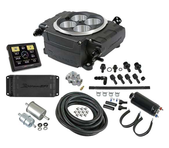 Holley 550-511-3PK Sniper 2 EFI Throttle Body Kit with Square Bore Aluminum Black Finish