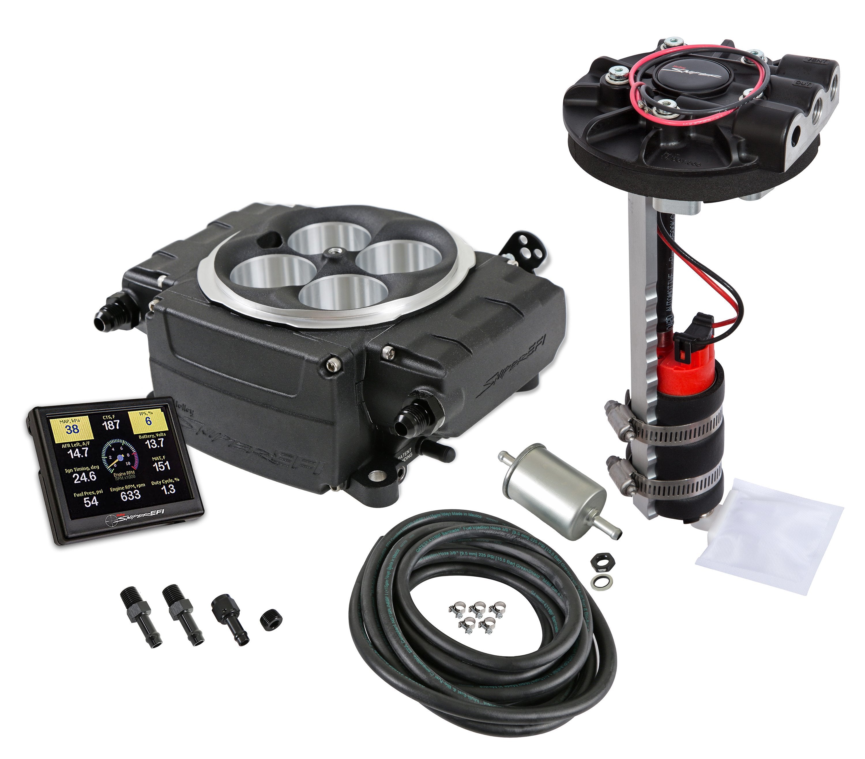 Holley 550-511-3XR Sniper 2 EFI Master Kit Return Retrofit with Square Bore Throttle Body