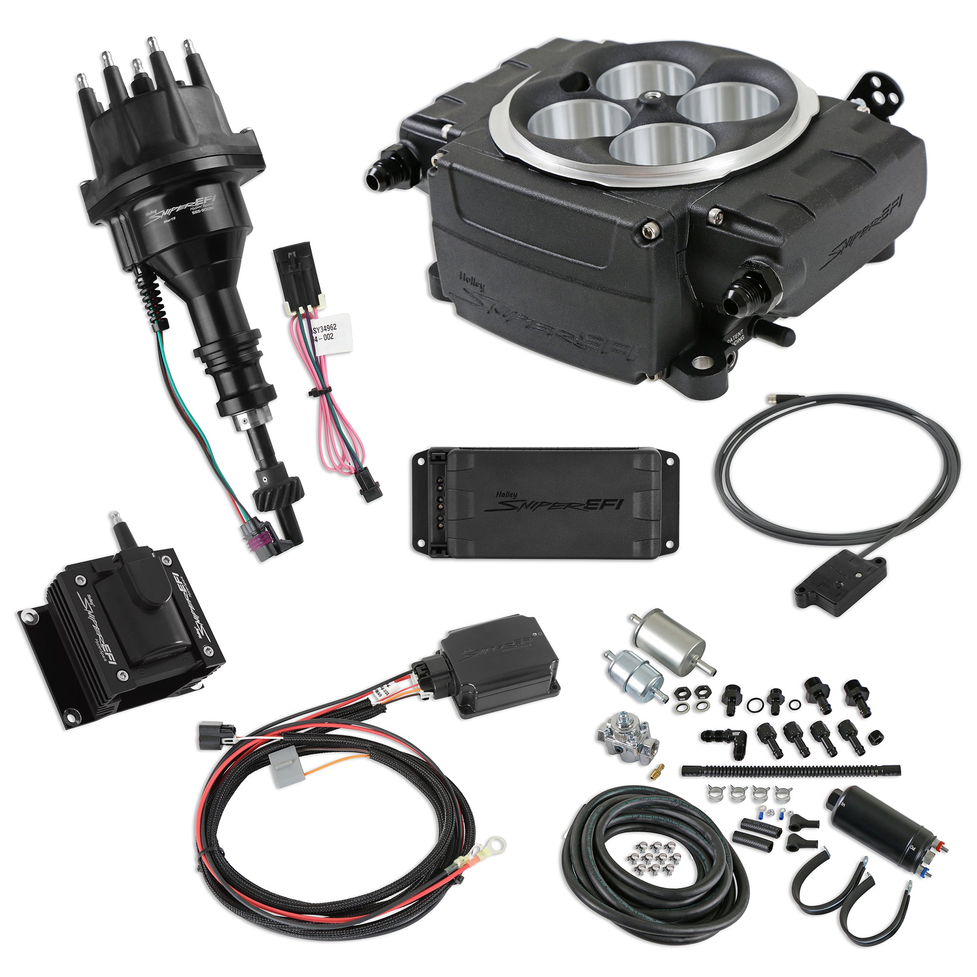 Holley 550-511-BPK-SBF Sniper 2 EFI Bundle Kit for Small Block Ford, Black
