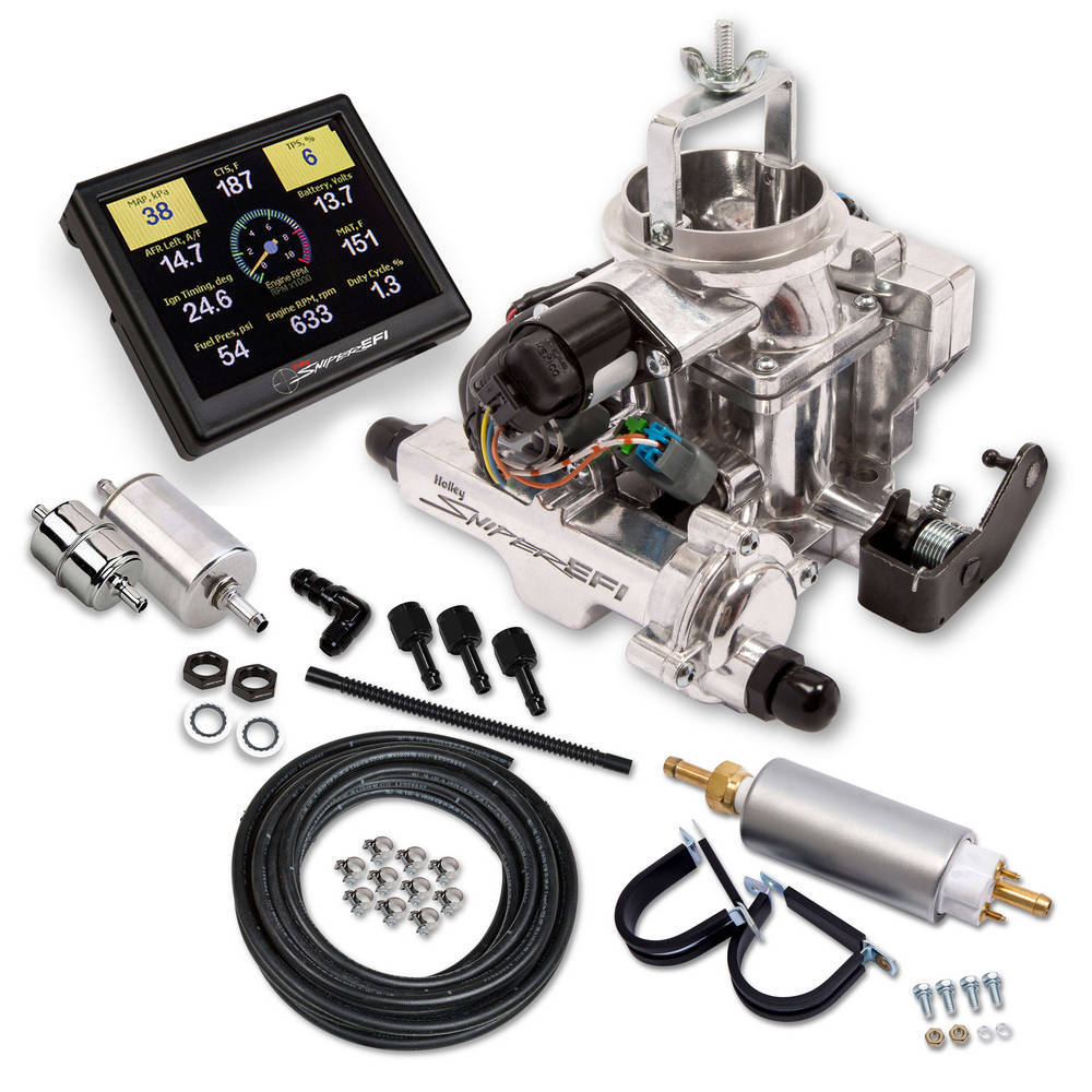 Holley 550-858K Sniper EFI BBD Jeep CJ Master Kit with Throttle Body and Internal Pressure Regulator