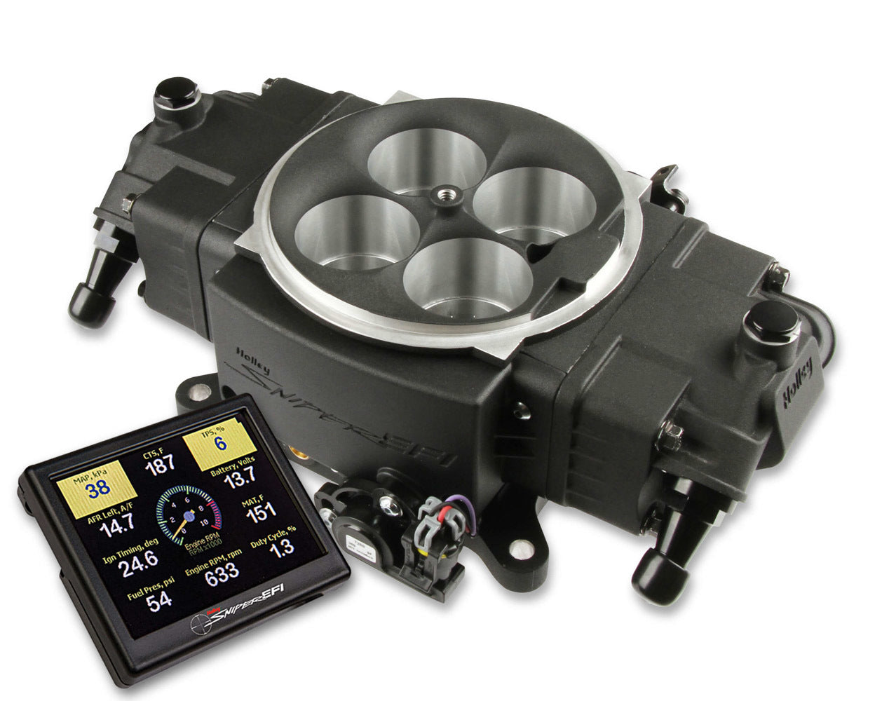 Holley 550-877 EFI Sniper 4150 Throttle Body Kit with 870 CFM Aluminum Black Finish