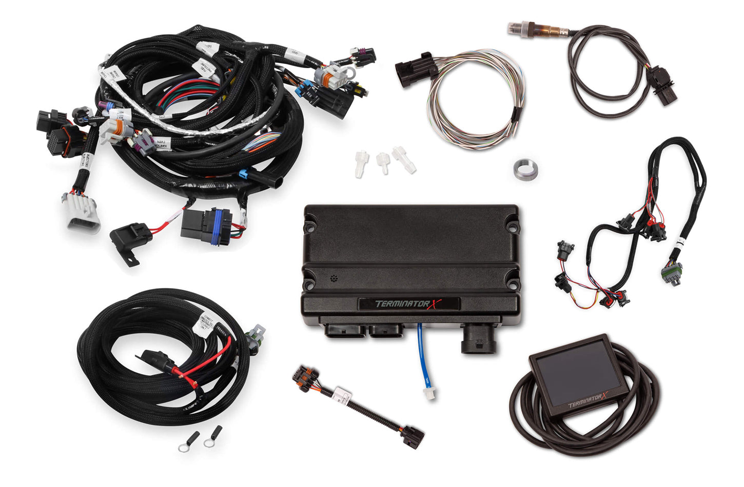 Holley 550-910 Terminator X MPFI Kit for GM LS2/LS3 Engines with 3.5-Inch Touchscreen and Wiring Harness