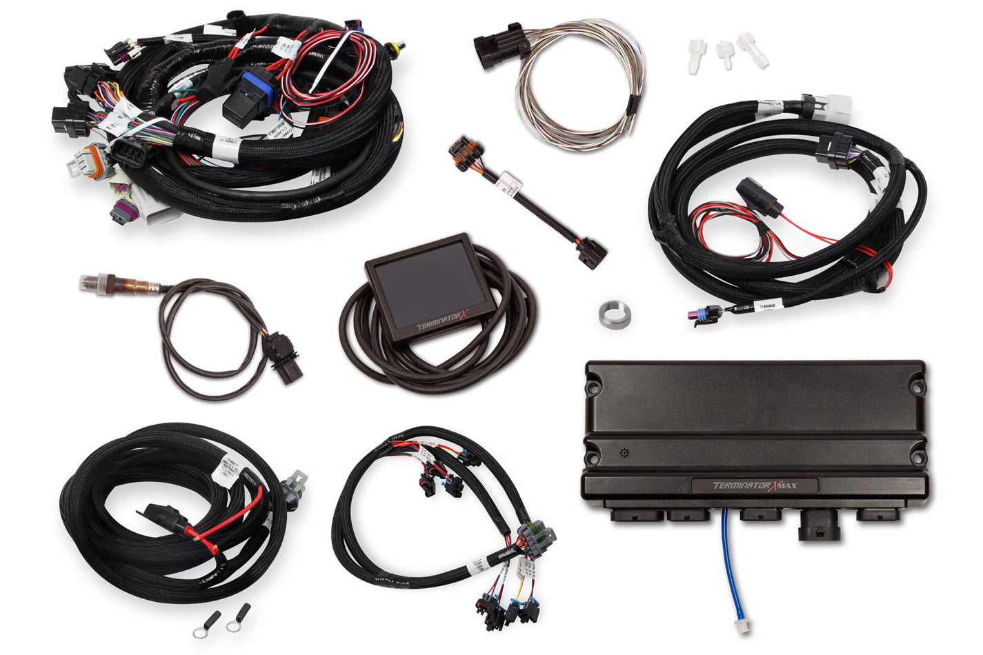 Holley 550-917 Terminator X Max MPFI Kit for GM LS-Series Engines with 3.5 Inch Touchscreen and Transmission Control