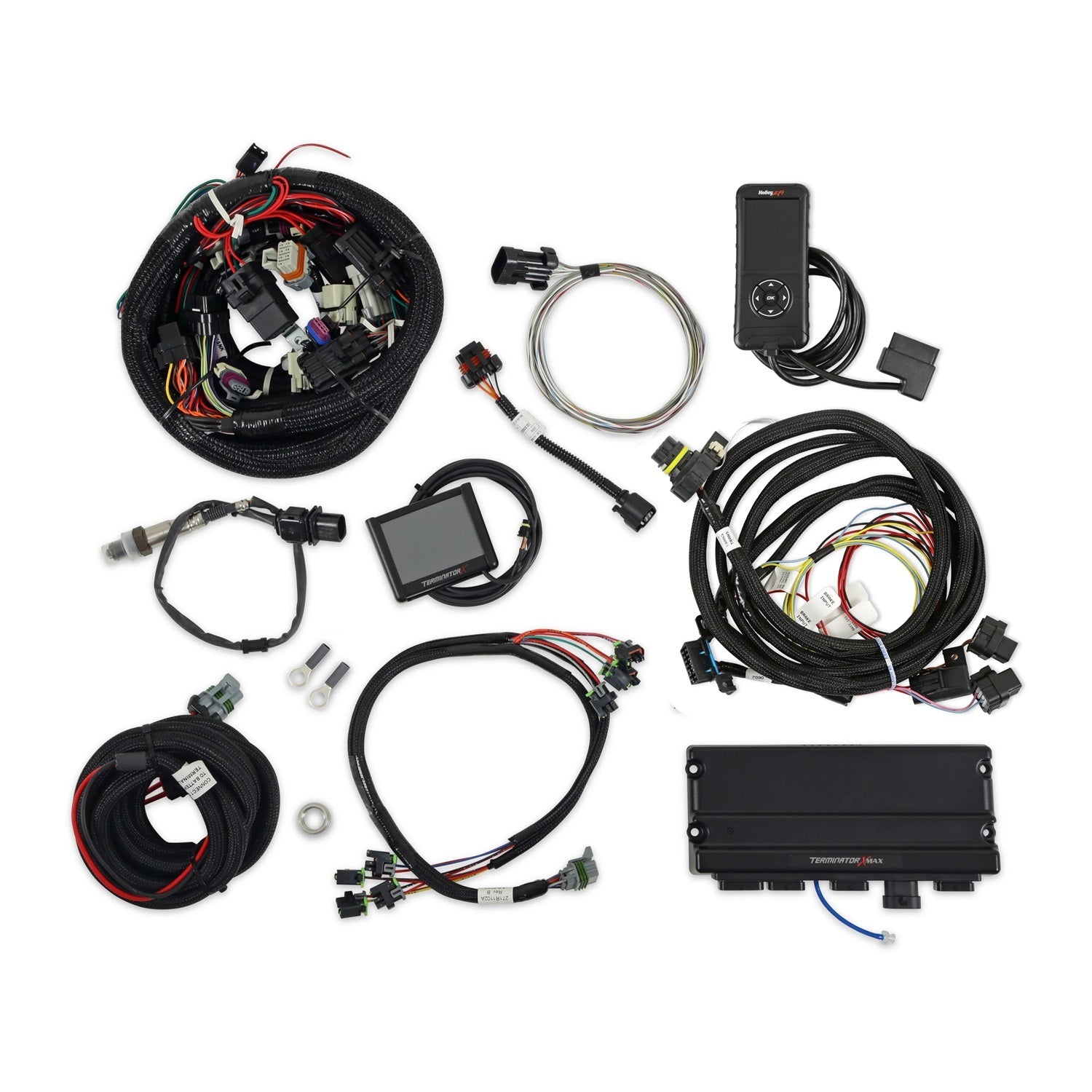 Holley 550-918-6 Terminator X Max MPFI Engine Control Module with 3.5 Inch Touchscreen and Wiring Harness for GM LS-Series Engines
