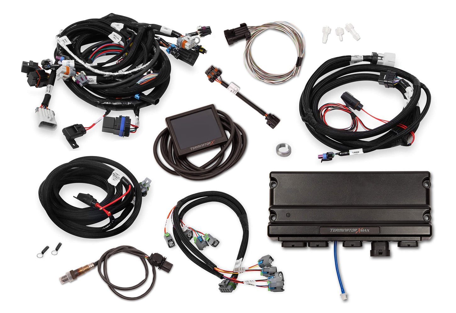 Holley 550-918 Terminator X Max Multi-Point Fuel Injection Kit with 3.5-Inch Touchscreen and Wiring Harness for GM LS-Series Engines
