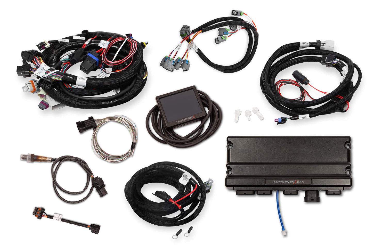 Holley 550-919 Terminator X Max MPFI Kit for GM LS-Series Engines with 3.5-Inch Touchscreen and Wiring Harness